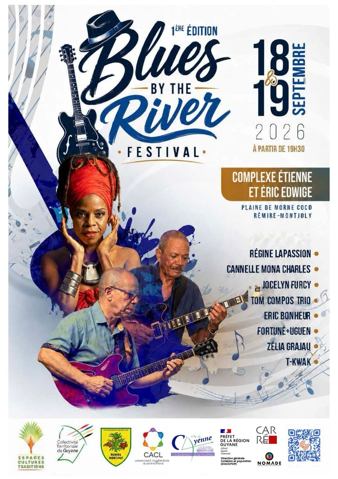 Blues by the River Festival 2026 — 18 & 19 septembre — Complexe Étienne et Éric Edwige, Morne Coco, Rémire-Montjoly, Guyane